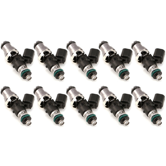 Injector Dynamics 1300cc Injectors - Lamborghini Gallardo 04-13 - 48mm Length - 14mm Grey Top - 14mm Lower O-Ring (Set of 10) - 1300.48.14.14.10